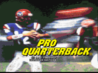 Pro Quarterback back cover for Super Nintendo